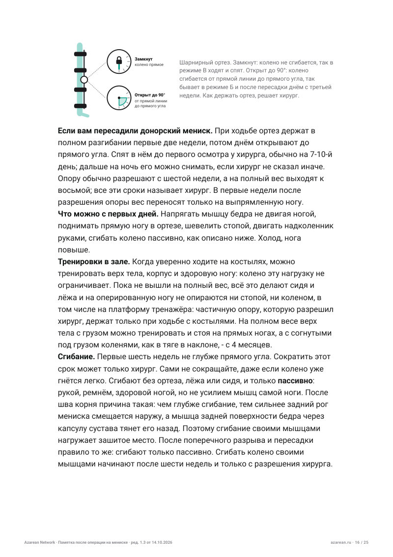 Памятка мениск - лист 16